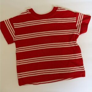 Hanna Andersson Red Striped Tee Shirt T-Shirt Baby 3-6 Months